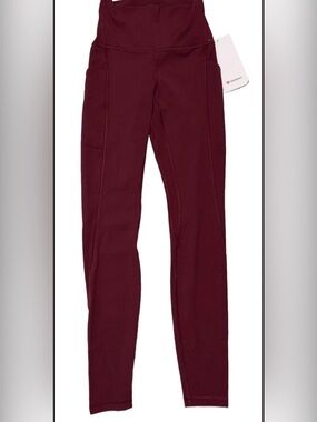 NWT•LULULEMON•SIZE 4•ALIGN HIGH RISE 28” PANT*POCKET•BURGUNDY BAY•AUTHENTIC•$128